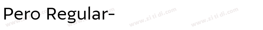 Pero Regular字体转换